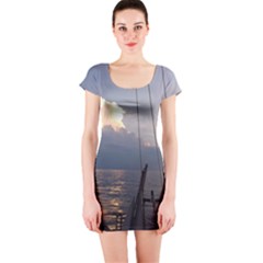 Sailing Into The Storm Short Sleeve Bodycon Dress by oddzodd