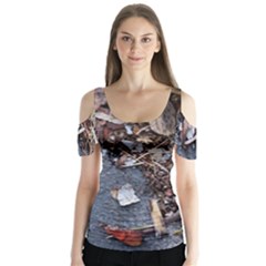 Transition Butterfly Sleeve Cutout Tee 