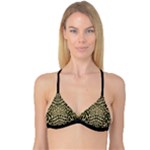 BROWN REPTILE Reversible Tri Bikini Top