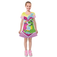 Best Friends Kids  Short Sleeve Velvet Dress by UnicornFashion