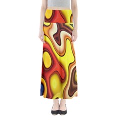Colorful 3d Shapes                Women s Maxi Skirt by LalyLauraFLM