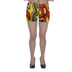 Colorful 3d Shapes                     Skinny Shorts by LalyLauraFLM