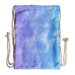 Blue Purple Watercolors                     Large Drawstring Bag by LalyLauraFLM