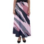Pink digital Camouflage Flared Maxi Skirt