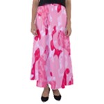 Pink Camo Melt Flared Maxi Skirt