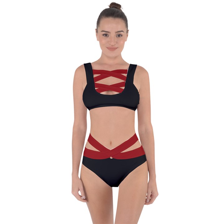 BLACK and RED Bandaged Up Bikini Set 