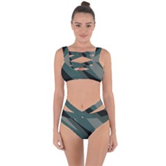 Teal Camo  Bandaged Up Bikini Set 