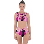 Pink Paradise Camo Bandaged Up Bikini Set 