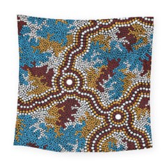 Aboriginal Art – Wetland Dreaming Square Tapestry (large)