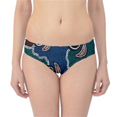 Aboriginal Art - Riverside Dreaming Hipster Bikini Bottoms by hogartharts