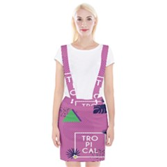 Behance Feelings Beauty Polka Dots Leaf Triangle Tropical Pink Braces Suspender Skirt