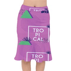 Behance Feelings Beauty Polka Dots Leaf Triangle Tropical Pink Mermaid Skirt by Mariart