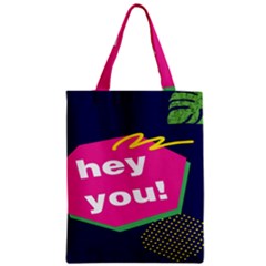 Behance Feelings Beauty Hey You Leaf Polka Dots Pink Blue Zipper Classic Tote Bag by Mariart