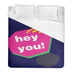 Behance Feelings Beauty Hey You Leaf Polka Dots Pink Blue Duvet Cover (full/ Double Size)