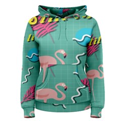 Behance Feelings Beauty Flamingo Bird Still Life Leaf Green Pink Red Women s Pullover Hoodie by Mariart