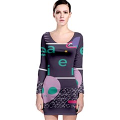 Behance Feelings Beauty Space Alien Star Galaxy Long Sleeve Bodycon Dress by Mariart