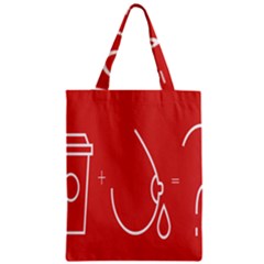 Caffeine And Breastfeeding Coffee Nursing Red Sign Zipper Classic Tote Bag by Mariart