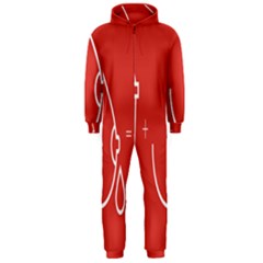 Caffeine And Breastfeeding Coffee Nursing Red Sign Hooded Jumpsuit (men)  by Mariart