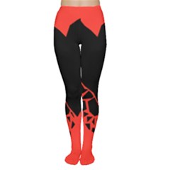 Broken Heart Tease Black Red Women s Tights by Mariart