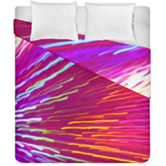 Zoom Colour Motion Blurred Zoom Background With Ray Of Light Hurtling Towards The Viewer Duvet Cover Double Side (california King Size) by Mariart