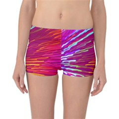 Zoom Colour Motion Blurred Zoom Background With Ray Of Light Hurtling Towards The Viewer Reversible Boyleg Bikini Bottoms by Mariart