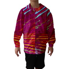 Zoom Colour Motion Blurred Zoom Background With Ray Of Light Hurtling Towards The Viewer Hooded Wind Breaker (kids) by Mariart