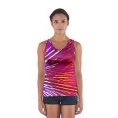 Zoom Colour Motion Blurred Zoom Background With Ray Of Light Hurtling Towards The Viewer Women s Sport Tank Top  by Mariart