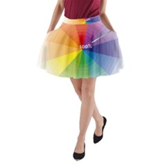 Colour Value Diagram Circle Round A-line Pocket Skirt by Mariart