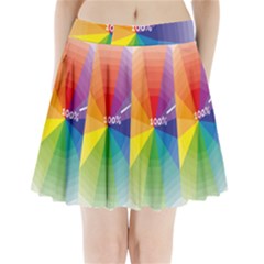 Colour Value Diagram Circle Round Pleated Mini Skirt by Mariart