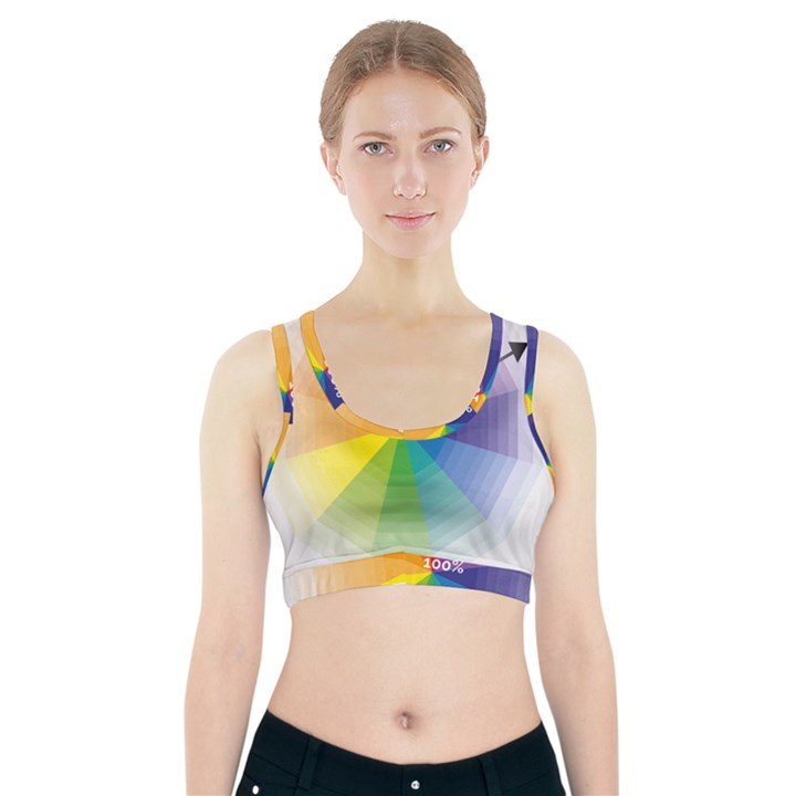 Colour Value Diagram Circle Round Sports Bra With Pocket