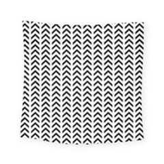 Chevron Triangle Black Square Tapestry (small) by Mariart
