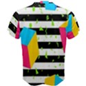 Cube Line Polka Dots Horizontal Triangle Pink Yellow Blue Green Black Flag Men s Cotton Tee View2