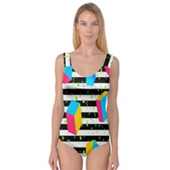 Cube Line Polka Dots Horizontal Triangle Pink Yellow Blue Green Black Flag Princess Tank Leotard  by Mariart