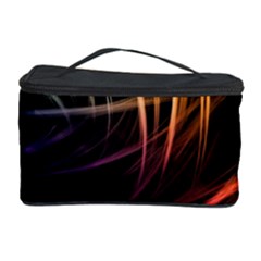 Colorful Abstract Fantasy Modern Green Gold Purple Light Black Line Cosmetic Storage Case