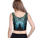 blue and green feather collier Crop Top View3