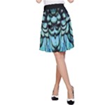 blue and green feather collier A-Line Skirt