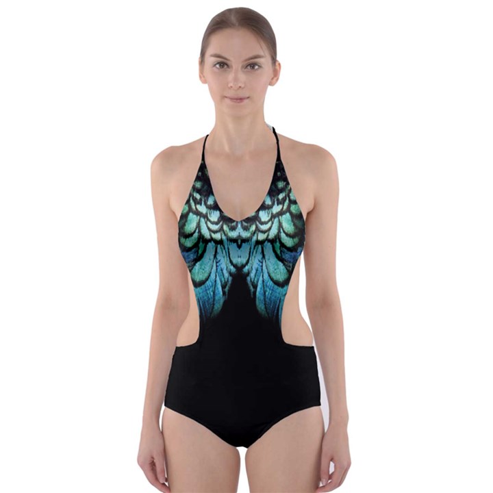 PEACOCK Cut-Out One Piece Swimsuit