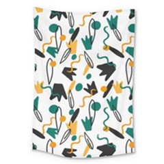 Flowers Duck Legs Line Large Tapestry by Mariart