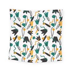 Flowers Duck Legs Line Square Tapestry (small) by Mariart