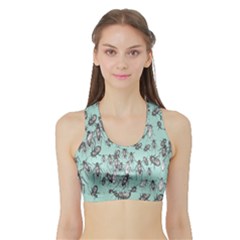 Cockroach Insects Sports Bra With Border by Mariart