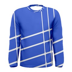 Line Stripes Blue Men s Long Sleeve Tee by Mariart
