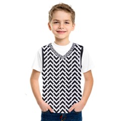 Funky Chevron Stripes Triangles Kids  Sportswear by Mariart