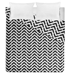 Funky Chevron Stripes Triangles Duvet Cover Double Side (queen Size) by Mariart