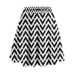 Funky Chevron Stripes Triangles High Waist Skirt by Mariart