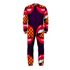 Lip Vector Hipster Example Image Star Sexy Purple Red Onepiece Jumpsuit (kids)