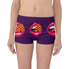 Lip Vector Hipster Example Image Star Sexy Purple Red Reversible Boyleg Bikini Bottoms by Mariart