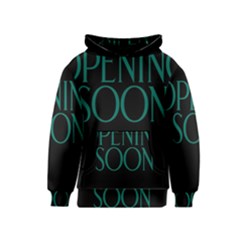 Opening Soon Sign Kids  Pullover Hoodie by Mariart