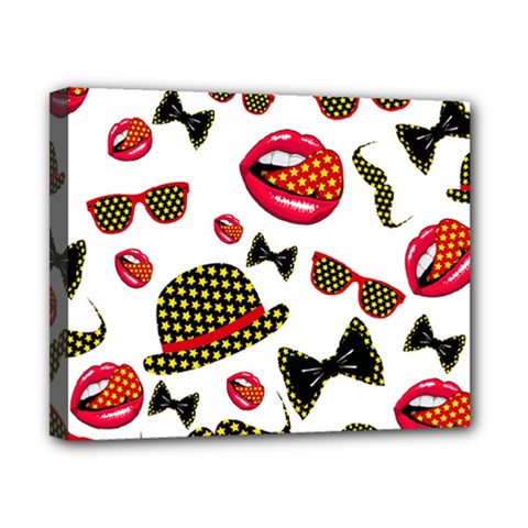 Lip Hat Vector Hipster Example Image Star Sexy Canvas 10  X 8  by Mariart