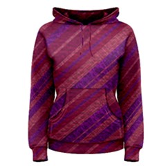 Maroon Striped Texture Women s Pullover Hoodie by Mariart
