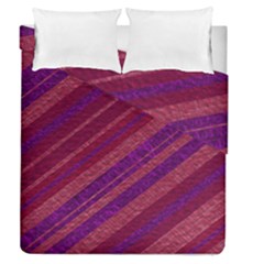 Maroon Striped Texture Duvet Cover Double Side (queen Size) by Mariart